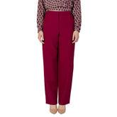 Vila Clothes Bordeaux Polyester Pant -   -  Vila Clothes.